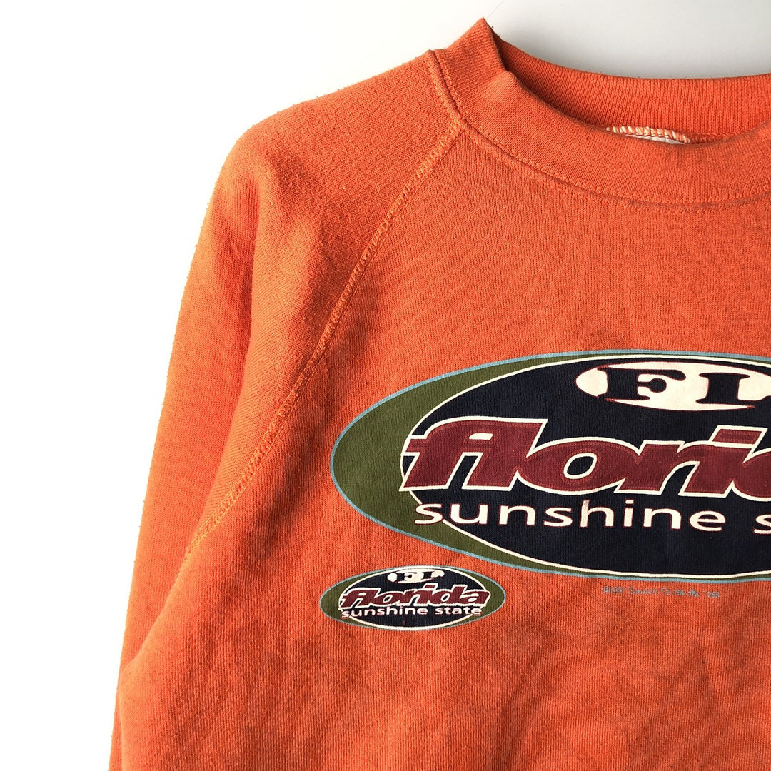 Vintage 90'S Discus Athletic print sweatshirt, made in the USA, size M, men's cotton orange type Vintage Second Hand