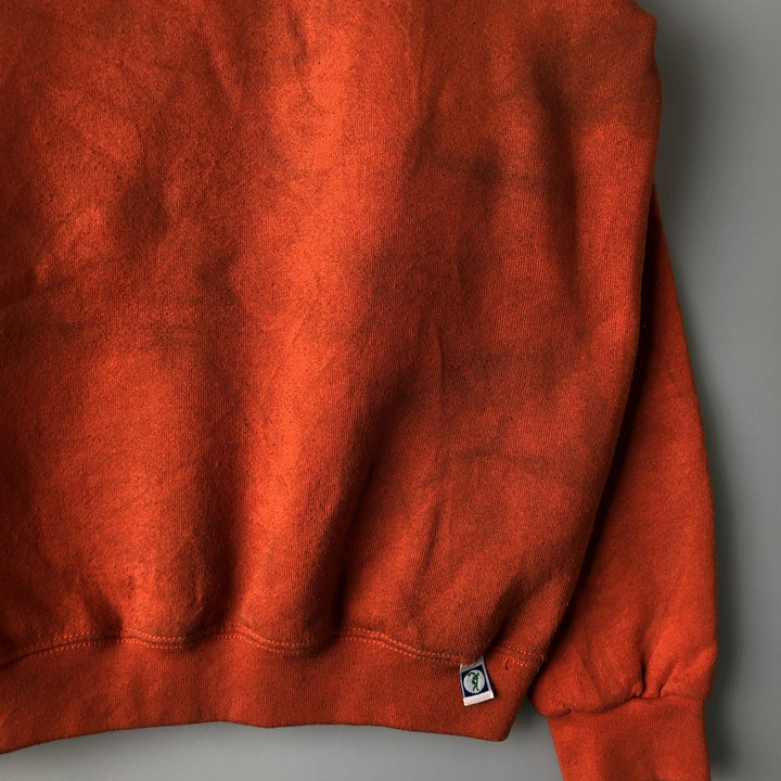 Vintage 90'S Discus Athletic print sweatshirt, made in the USA, size M, men's cotton orange type Vintage Second Hand
