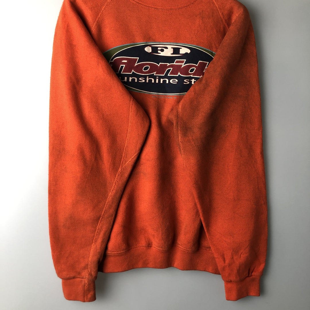 Vintage 90'S Discus Athletic print sweatshirt, made in the USA, size M, men's cotton orange type Vintage Second Hand