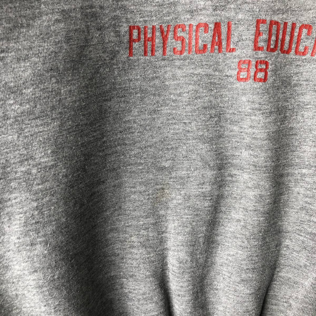 90'S Russell triple print college sweatshirt, made in the USA, men's size L, vintage polyester gray type Vintage Second Hand