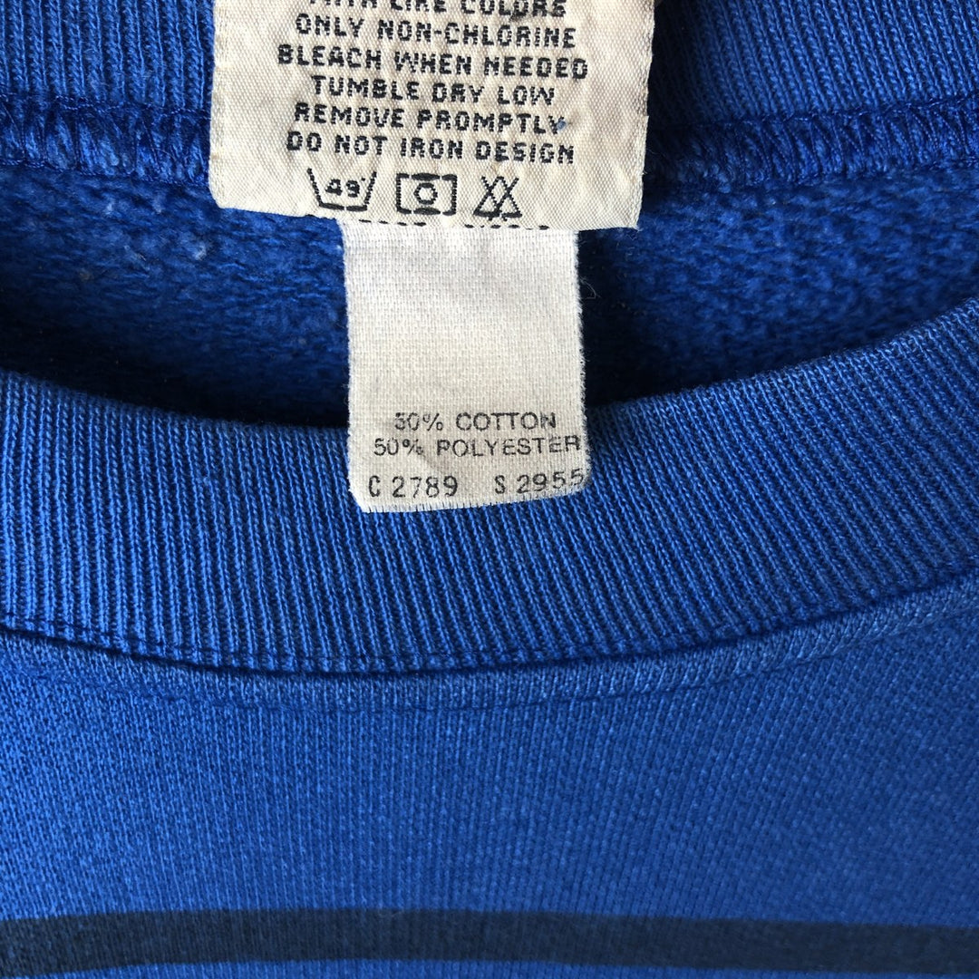 Vintage '90'S TEAM RATED NFL Detroit Lions Print Sweatshirt, Made in USA, Men's Size L cotton blue type Vintage Second Hand