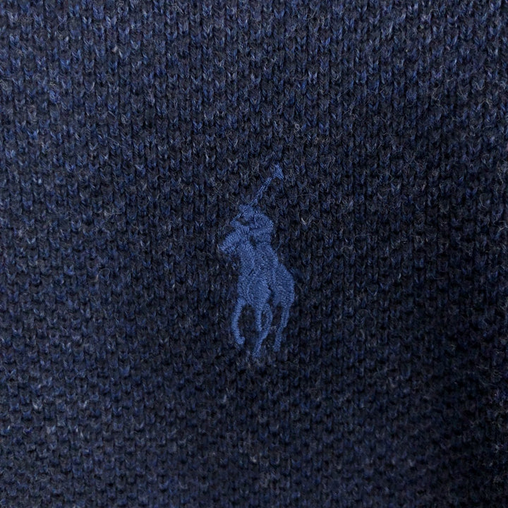Ralph Lauren POLO RALPH LAUREN Thermal Long T-Shirt Men's XXL cotton navy blue type Vintage Second Hand