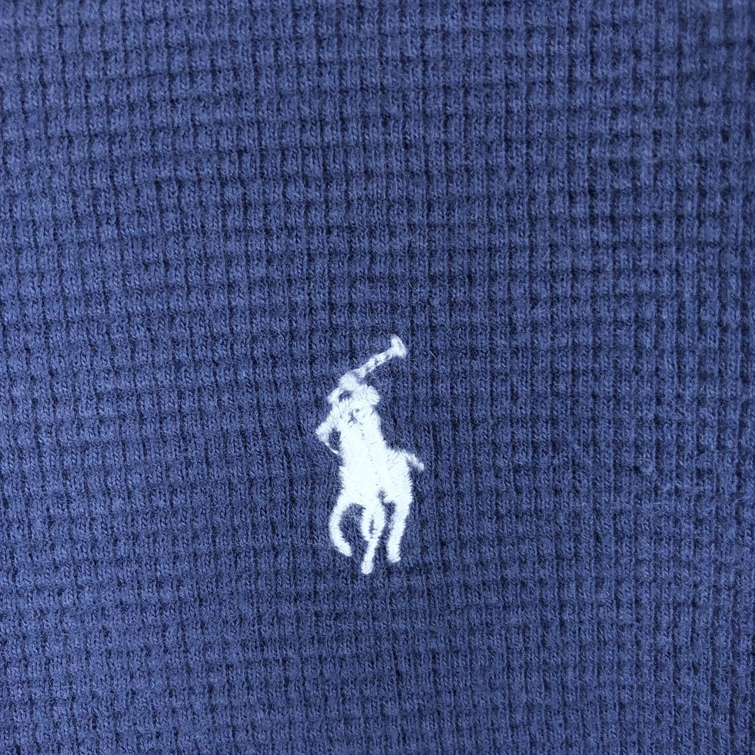 Ralph Lauren POLO RALPH LAUREN Thermal Long T-Shirt Men's Size L cotton navy blue type Vintage Second Hand