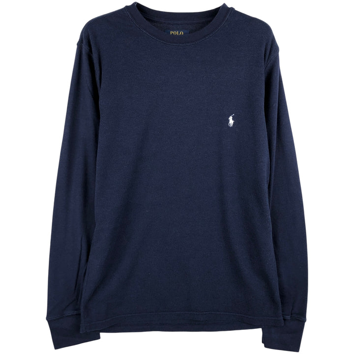 Ralph Lauren POLO RALPH LAUREN Thermal Long T-Shirt, Men's Size M cotton navy blue type Vintage Second Hand