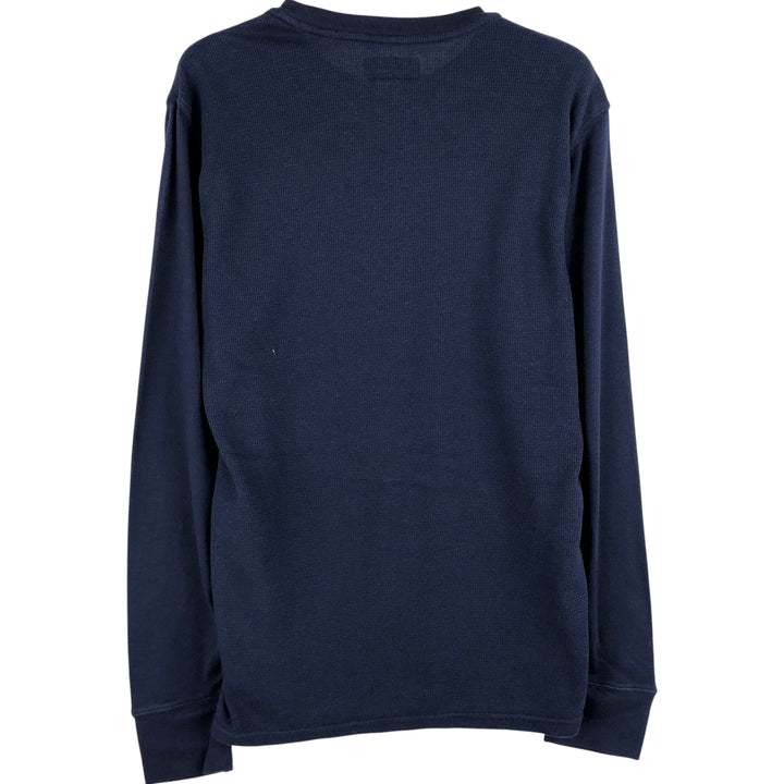 Ralph Lauren POLO RALPH LAUREN Thermal Long T-Shirt, Men's Size M cotton navy blue type Vintage Second Hand