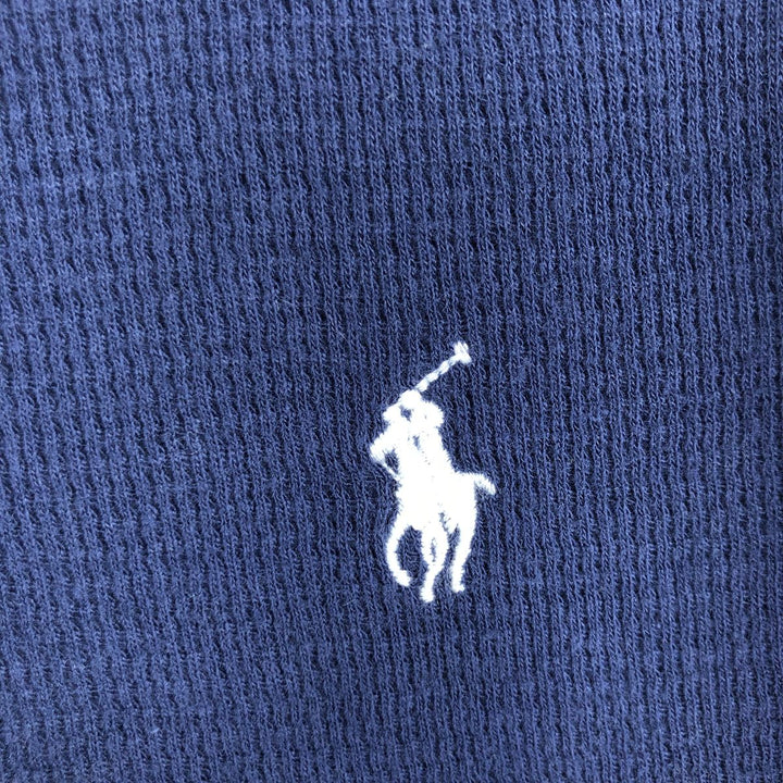 Ralph Lauren POLO RALPH LAUREN Thermal Long T-Shirt, Men's Size M cotton navy blue type Vintage Second Hand