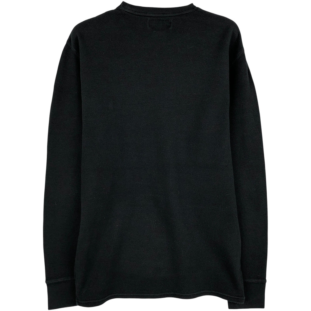 Ralph Lauren POLO RALPH LAUREN Thermal Long T-Shirt, Men's Size M cotton black type Vintage Second Hand