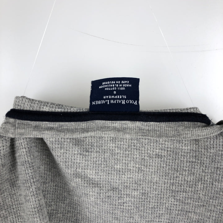 Ralph Lauren POLO RALPH LAUREN SLEEPWEAR Thermal Long T-Shirt, Men's Size Small cotton gray type Vintage Second Hand