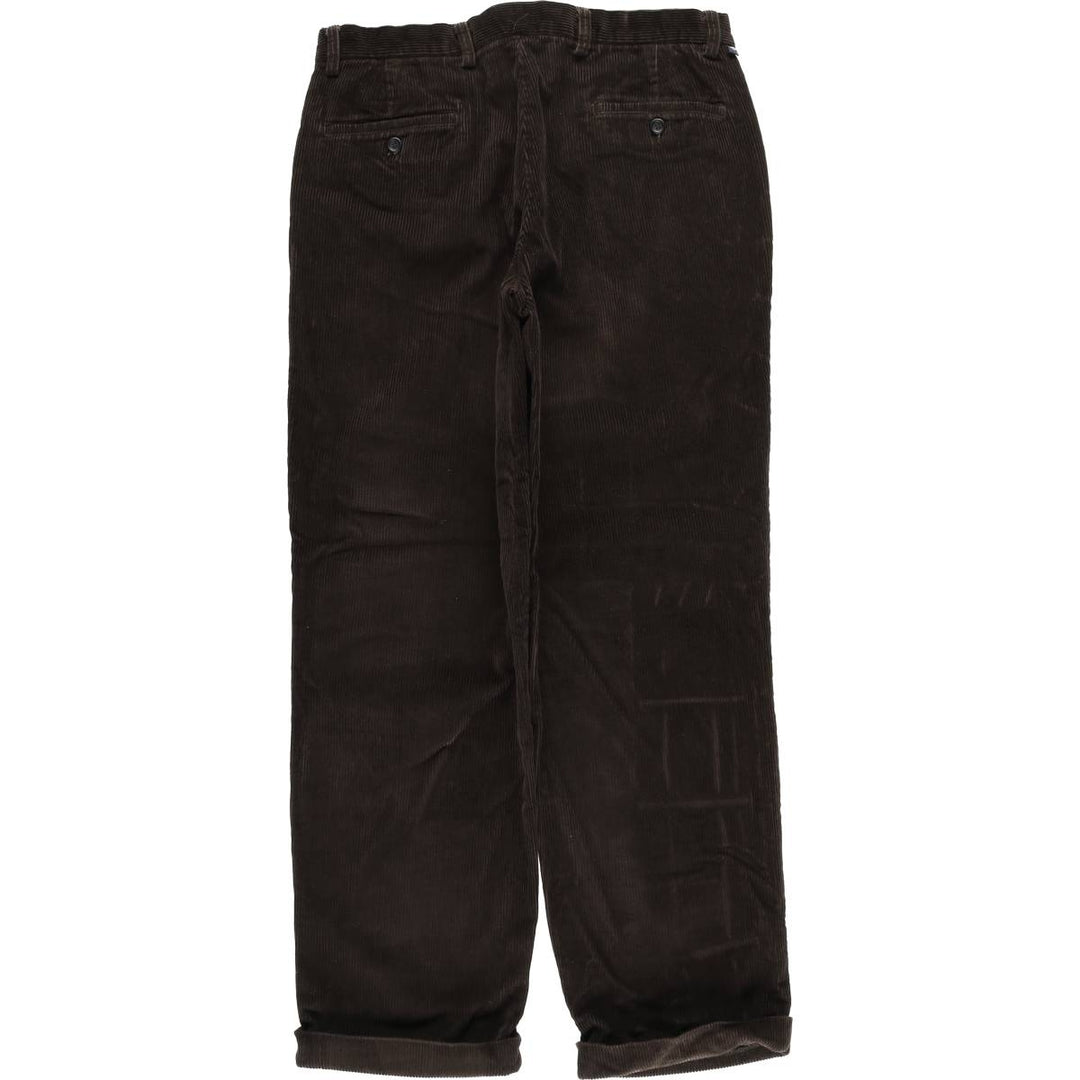 DOCKERS PLEATED RELAXED FIT Two-pleat Wide-ribbed Corduroy Pants, Men's, Vintage, Size 34 cotton brown type Vintage Second Hand