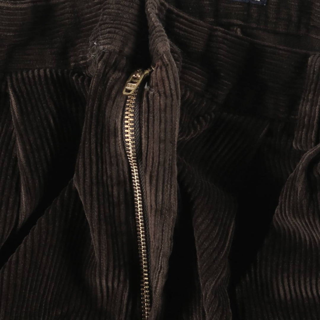 DOCKERS PLEATED RELAXED FIT Two-pleat Wide-ribbed Corduroy Pants, Men's, Vintage, Size 34 cotton brown type Vintage Second Hand