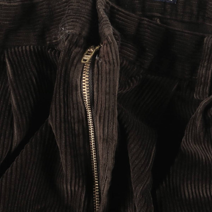 DOCKERS PLEATED RELAXED FIT Two-pleat Wide-ribbed Corduroy Pants, Men's, Vintage, Size 34 cotton brown type Vintage Second Hand