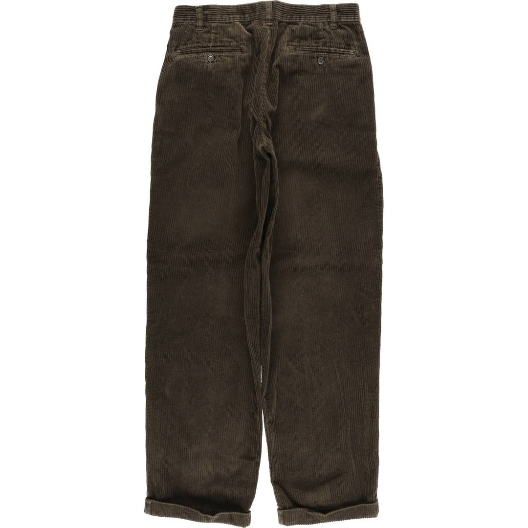 Eddie Bauer Two-pleat Corduroy Pants, Men's, Size W31 cotton Khaki type brown Vintage Second Hand