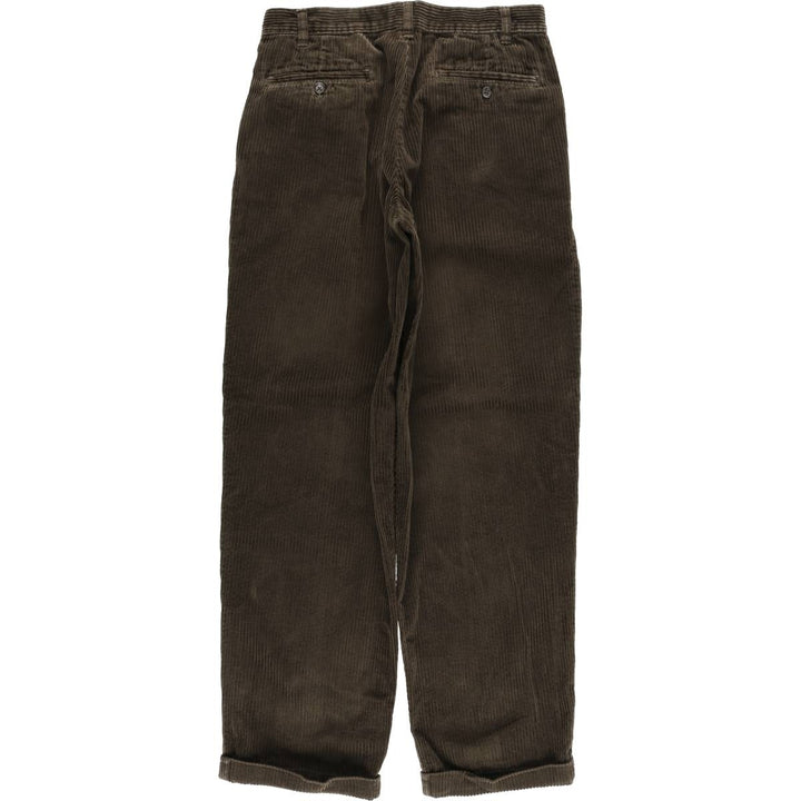 Eddie Bauer Two-pleat Corduroy Pants, Men's, Size W31 cotton Khaki type brown Vintage Second Hand
