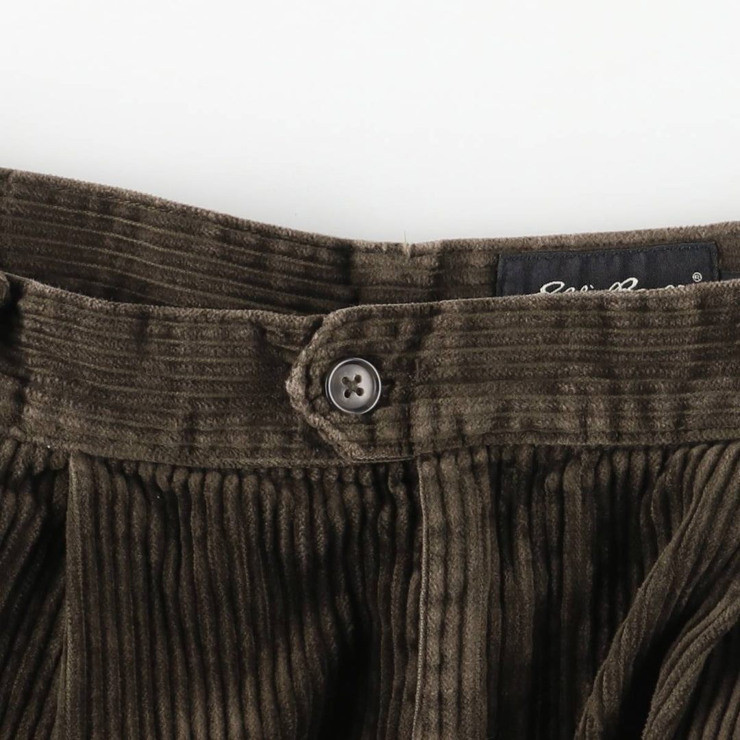 Eddie Bauer Two-pleat Corduroy Pants, Men's, Size W31 cotton Khaki type brown Vintage Second Hand