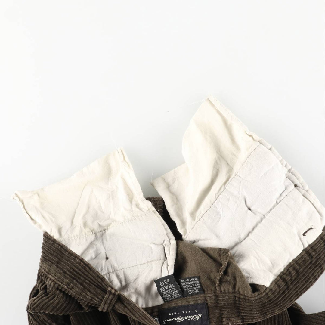 Eddie Bauer Two-pleat Corduroy Pants, Men's, Size W31 cotton Khaki type brown Vintage Second Hand
