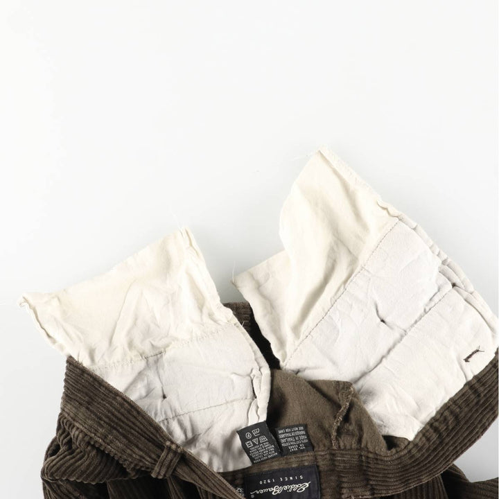 Eddie Bauer Two-pleat Corduroy Pants, Men's, Size W31 cotton Khaki type brown Vintage Second Hand