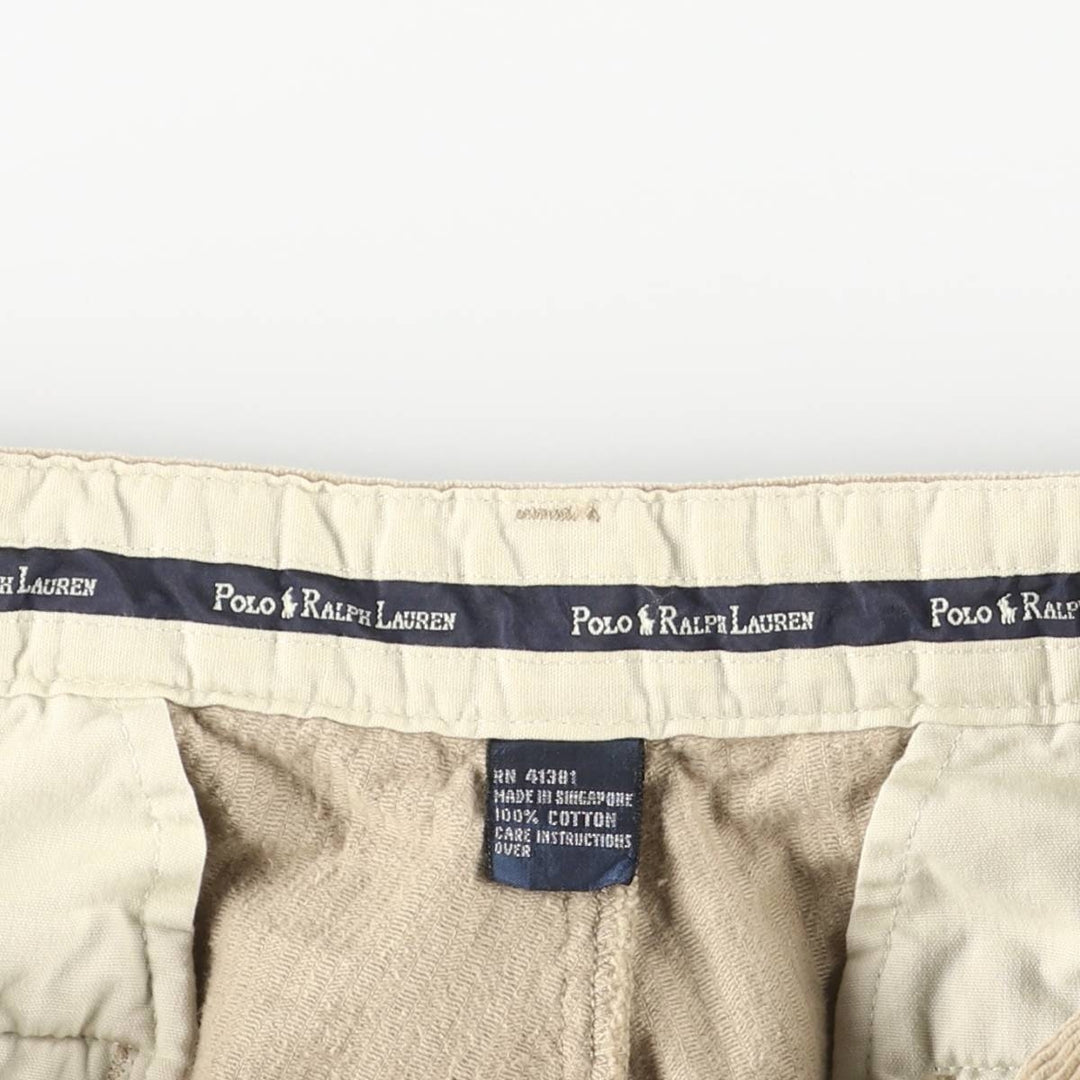 Ralph Lauren Polo Ralph Lauren Two-pleat Corduroy Pants Men's Size W33 cotton Beige type Vintage Second Hand