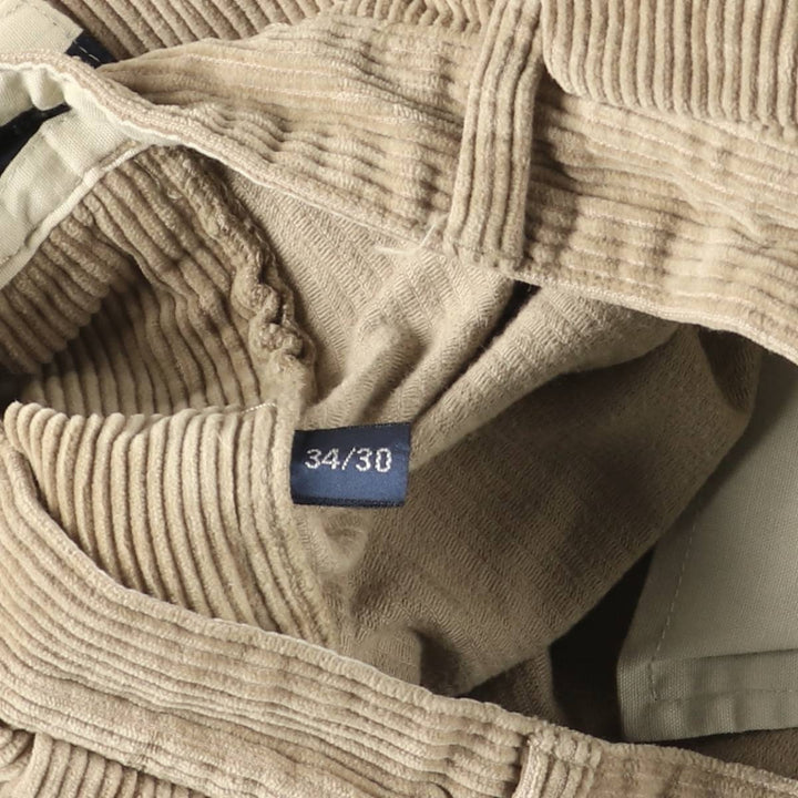 Ralph Lauren Polo Ralph Lauren Two-pleat Corduroy Pants Men's Size W33 cotton Beige type Vintage Second Hand