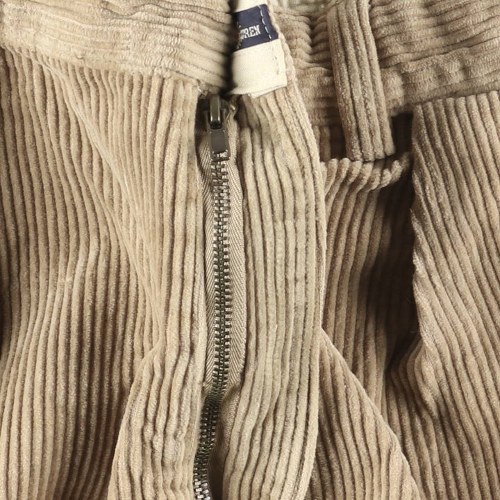 Ralph Lauren Polo Ralph Lauren Two-pleat Corduroy Pants Men's Size W33 cotton Beige type Vintage Second Hand