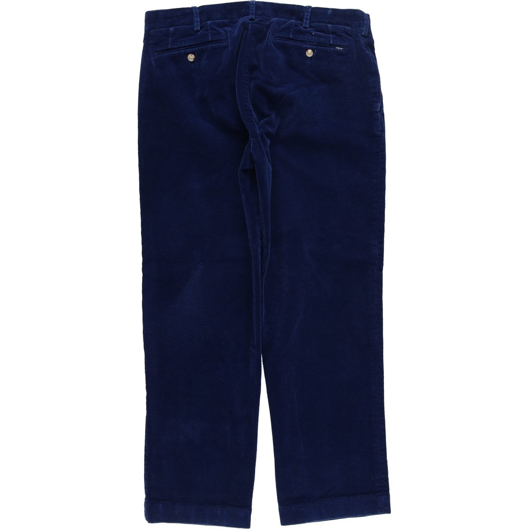 Ralph Lauren POLO RALPH LAUREN wide ribbed corduroy pants, men's size W34 cotton Navy blue Vintage Second Hand