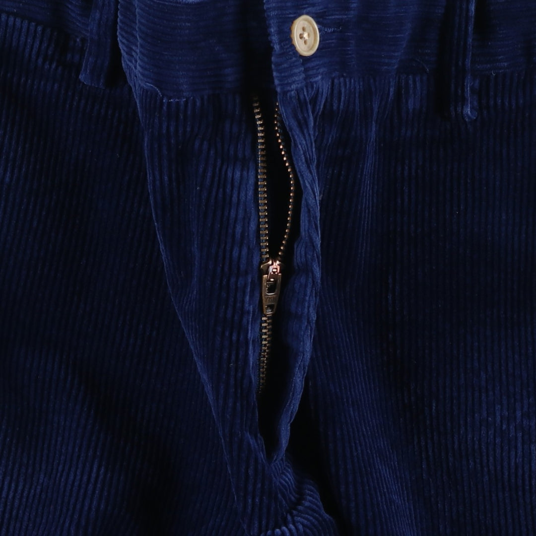 Ralph Lauren POLO RALPH LAUREN wide ribbed corduroy pants, men's size W34 cotton Navy blue Vintage Second Hand