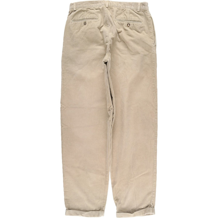 90'S GAP EASY FIT Old Gap Two-pleat Corduroy Pants Men's Size 34 (Vintage) cotton Beige type Vintage Second Hand