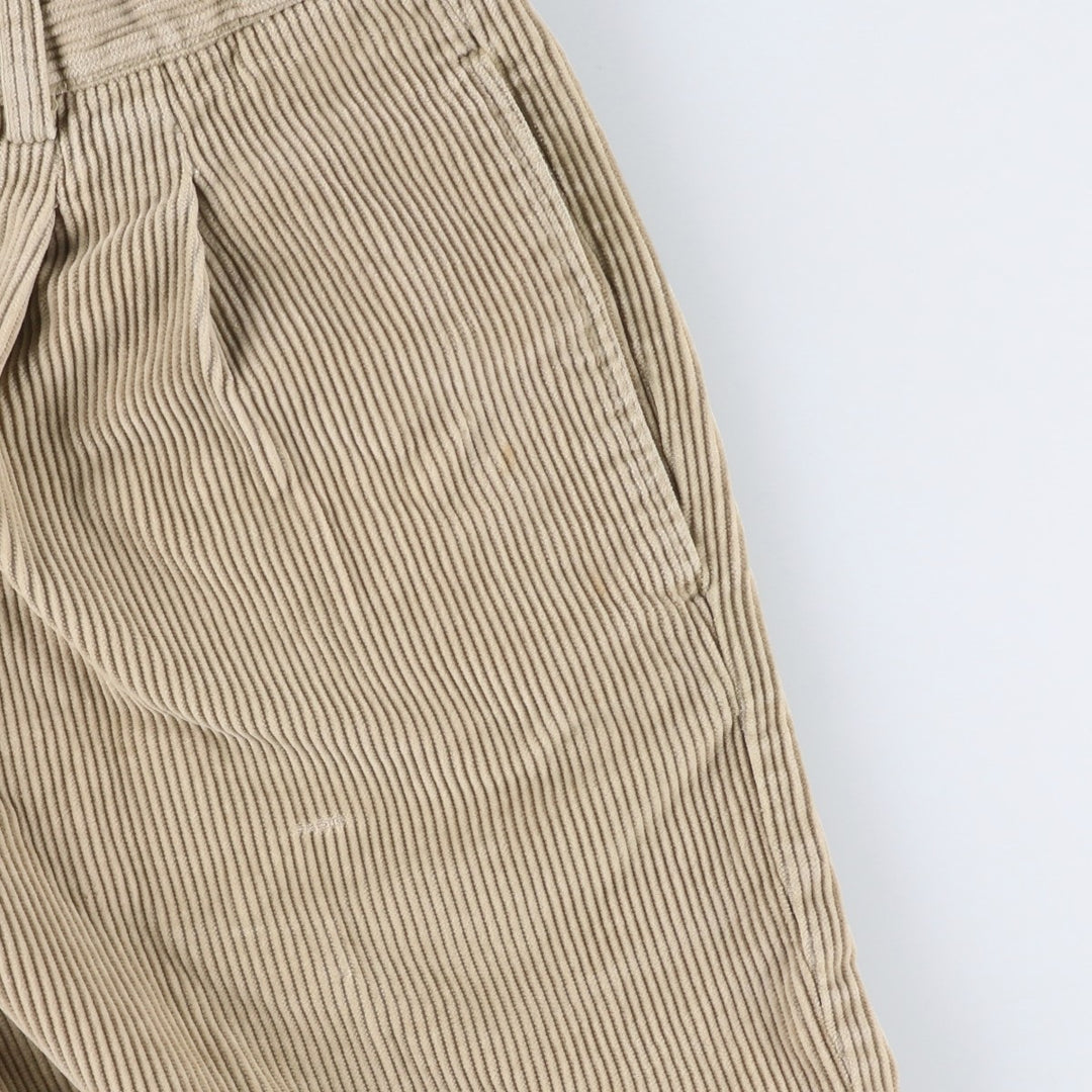 90'S GAP EASY FIT Old Gap Two-pleat Corduroy Pants Men's Size 34 (Vintage) cotton Beige type Vintage Second Hand