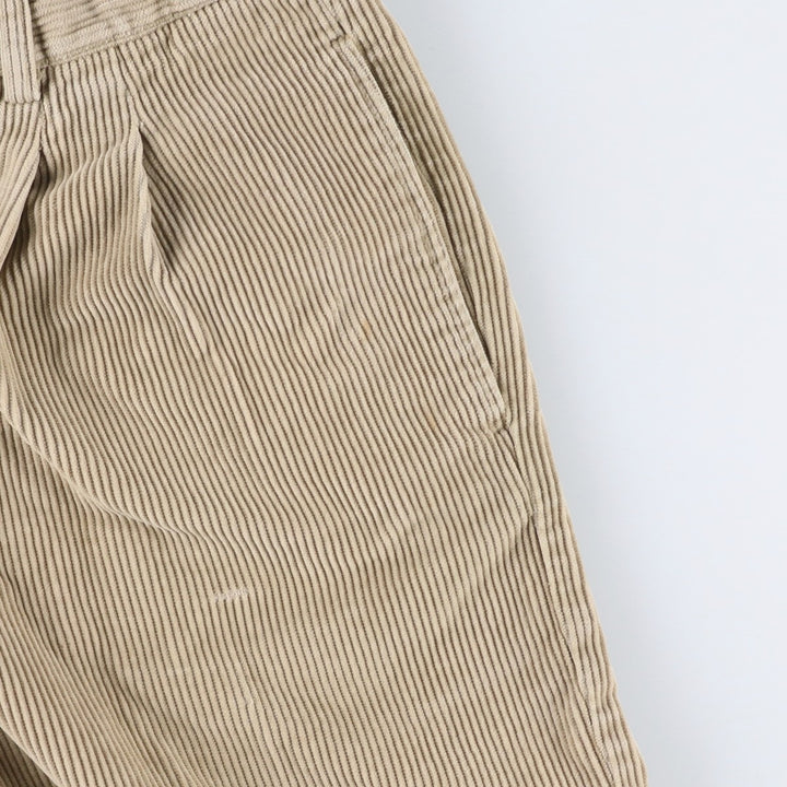 90'S GAP EASY FIT Old Gap Two-pleat Corduroy Pants Men's Size 34 (Vintage) cotton Beige type Vintage Second Hand