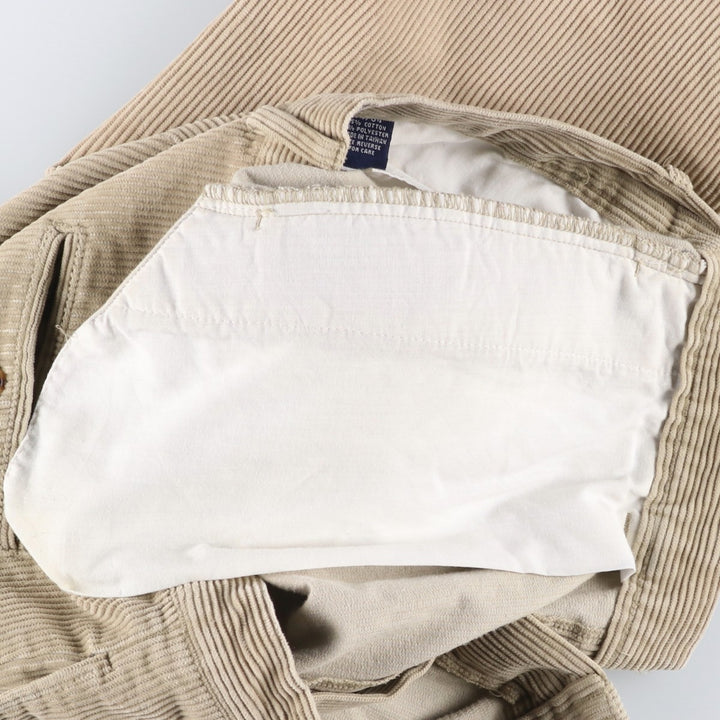 90'S GAP EASY FIT Old Gap Two-pleat Corduroy Pants Men's Size 34 (Vintage) cotton Beige type Vintage Second Hand