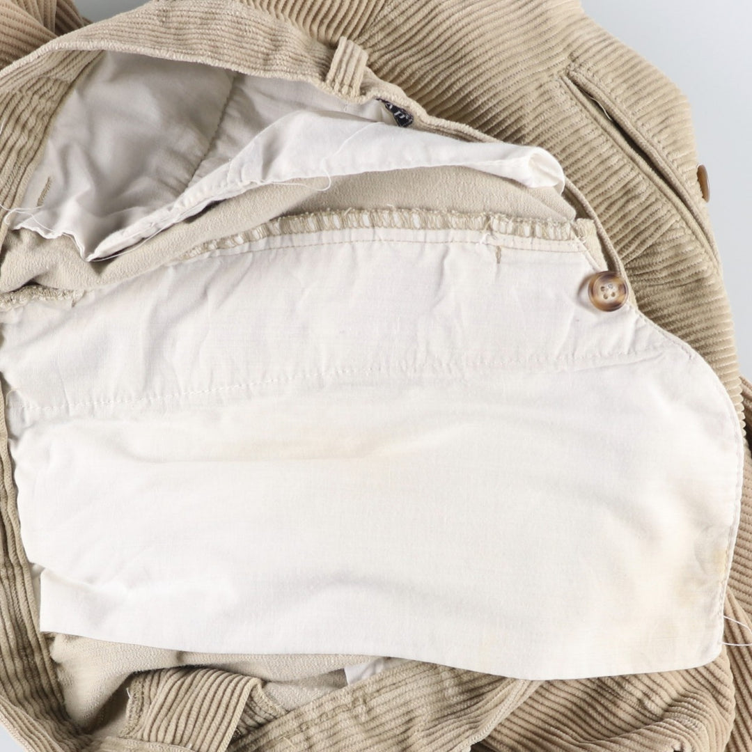 90'S GAP EASY FIT Old Gap Two-pleat Corduroy Pants Men's Size 34 (Vintage) cotton Beige type Vintage Second Hand