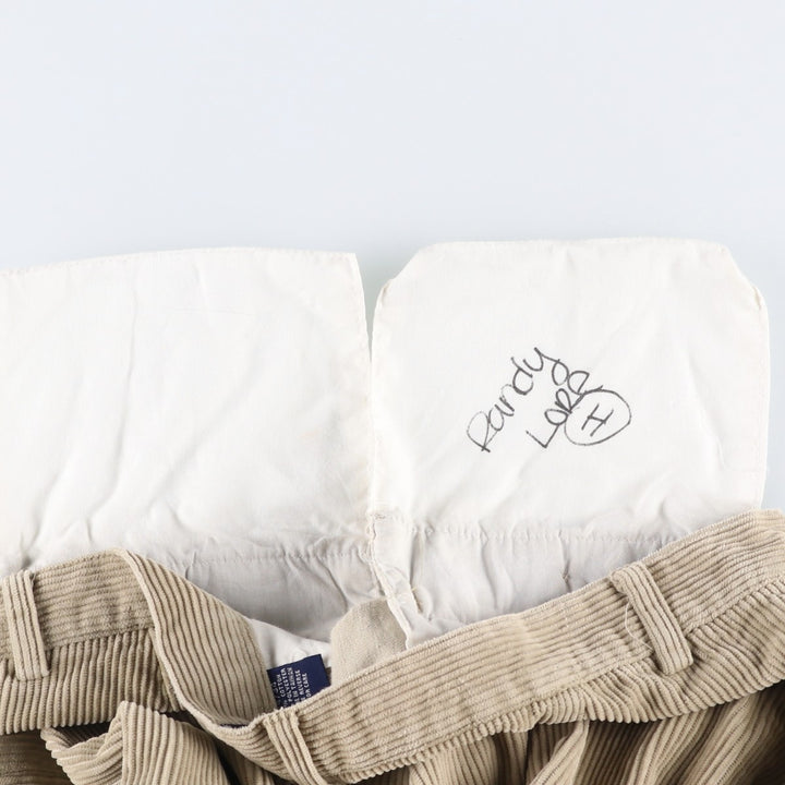 90'S GAP EASY FIT Old Gap Two-pleat Corduroy Pants Men's Size 34 (Vintage) cotton Beige type Vintage Second Hand