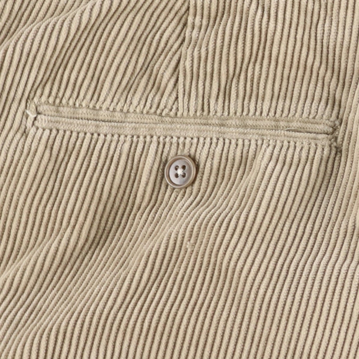 90'S GAP EASY FIT Old Gap Two-pleat Corduroy Pants Men's Size 34 (Vintage) cotton Beige type Vintage Second Hand