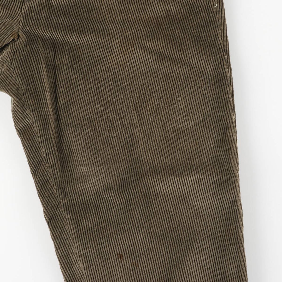 GREG NORMAN COLLECTION Two-pleat Wide-ribbed Corduroy Pants Men's Size W31 cotton Khaki type sage green Vintage Second Hand