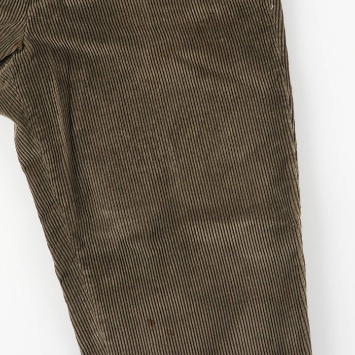 GREG NORMAN COLLECTION Two-pleat Wide-ribbed Corduroy Pants Men's Size W31 cotton Khaki type sage green Vintage Second Hand