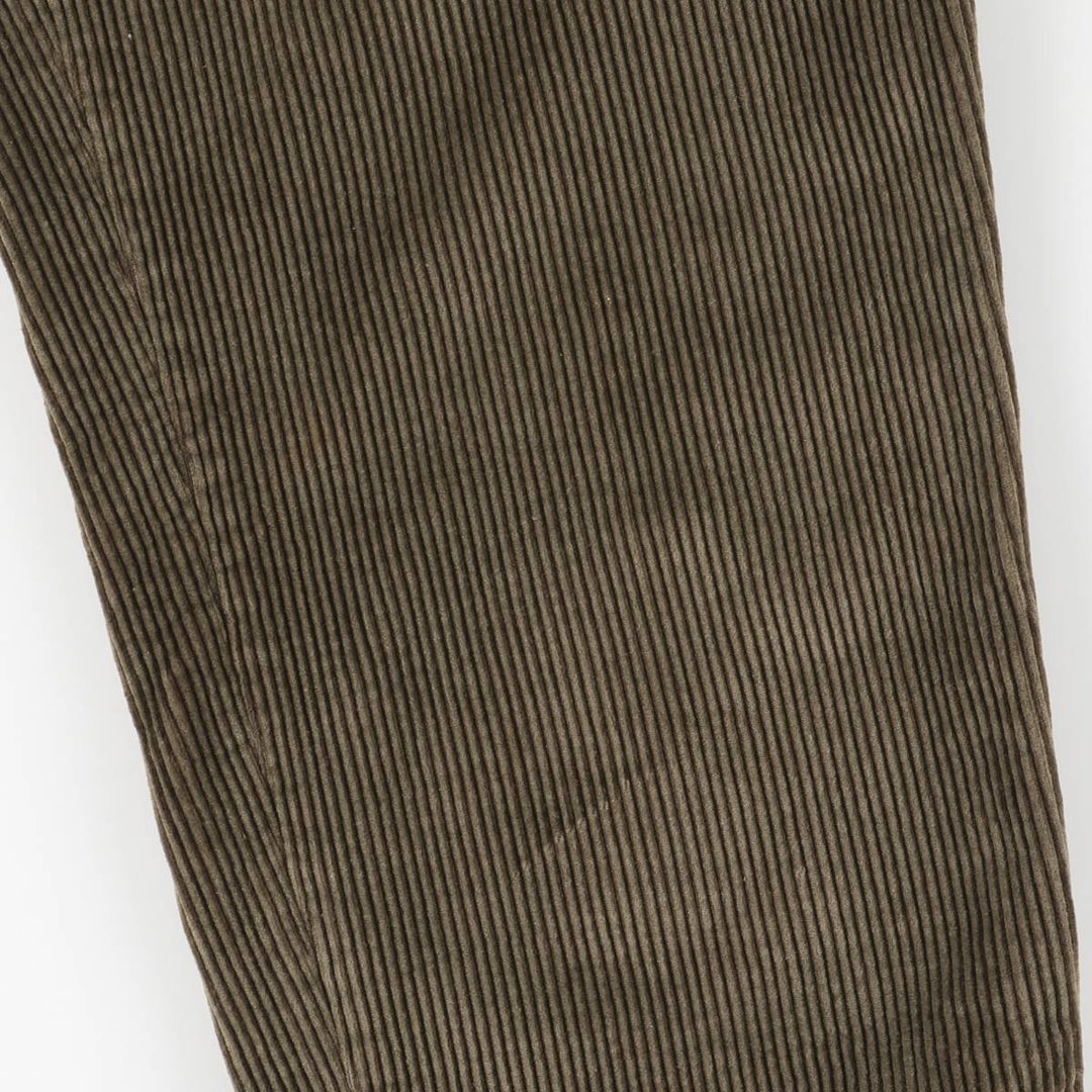 GREG NORMAN COLLECTION Two-pleat Wide-ribbed Corduroy Pants Men's Size W31 cotton Khaki type sage green Vintage Second Hand