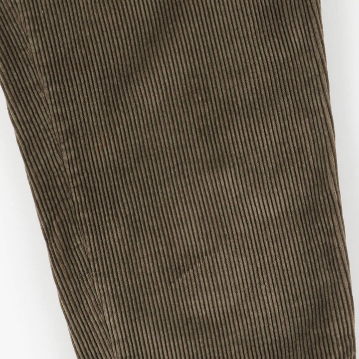 GREG NORMAN COLLECTION Two-pleat Wide-ribbed Corduroy Pants Men's Size W31 cotton Khaki type sage green Vintage Second Hand
