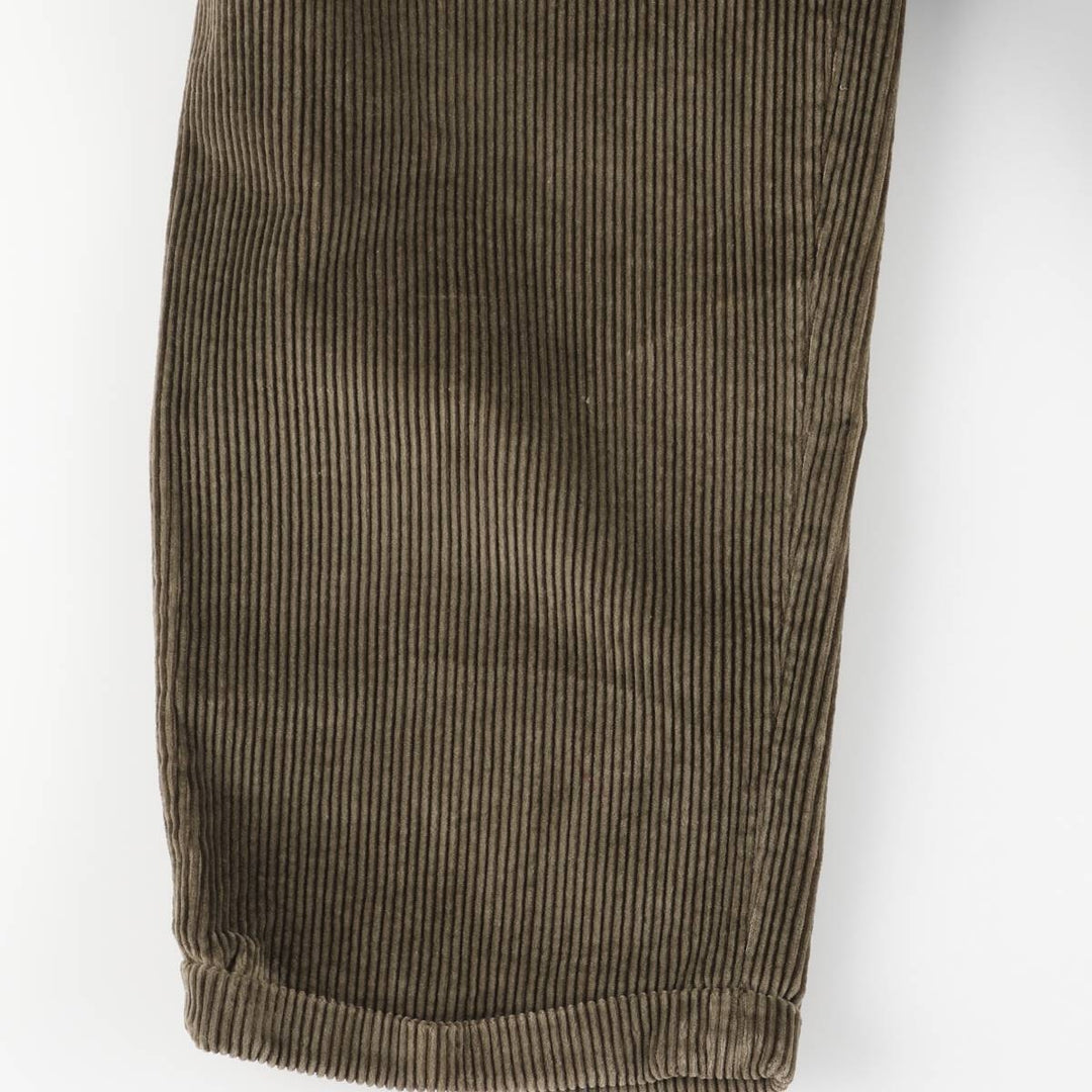 GREG NORMAN COLLECTION Two-pleat Wide-ribbed Corduroy Pants Men's Size W31 cotton Khaki type sage green Vintage Second Hand