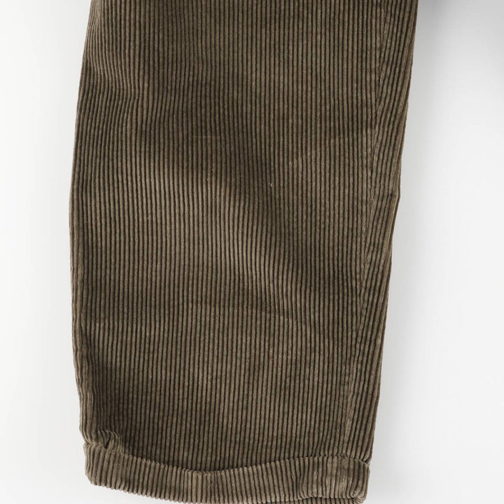 GREG NORMAN COLLECTION Two-pleat Wide-ribbed Corduroy Pants Men's Size W31 cotton Khaki type sage green Vintage Second Hand