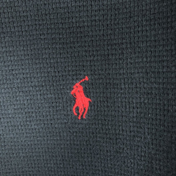 Ralph Lauren POLO RALPH LAUREN Thermal Long T-Shirt Men's XXL cotton black type Vintage Second Hand