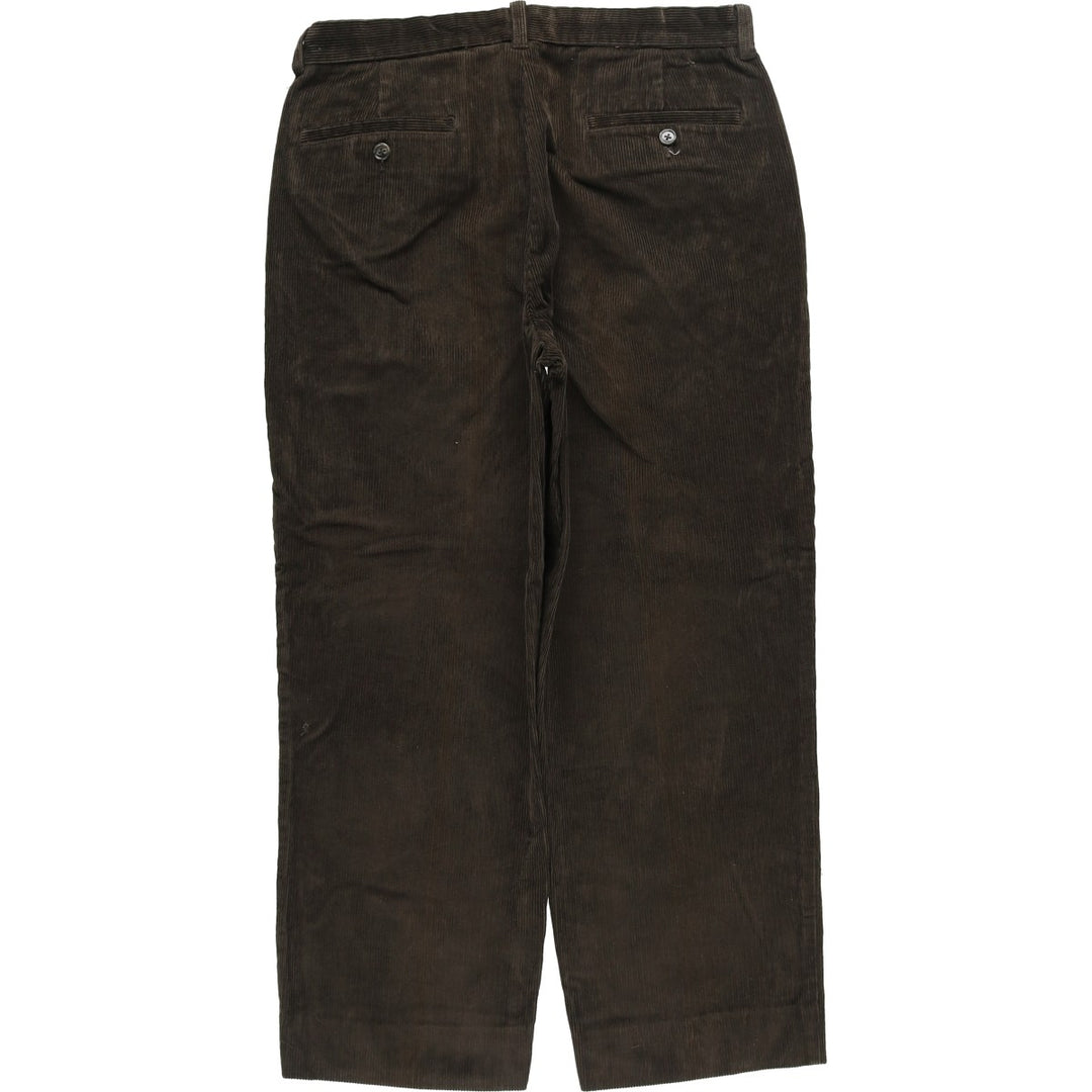 Brooks Brothers Men's Corduroy Pants, Size W33 cotton Khaki type sage green Vintage Second Hand