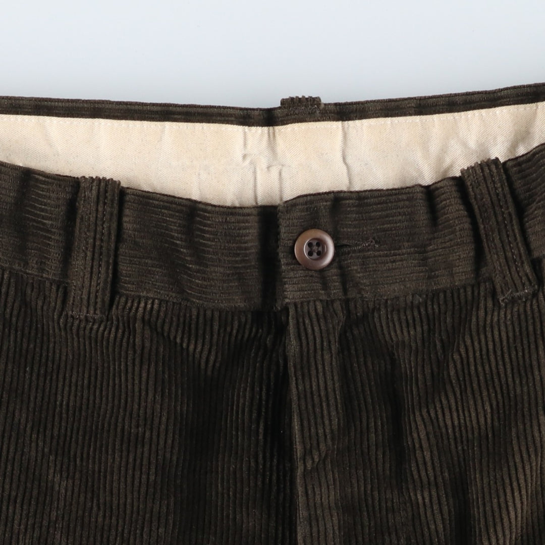 Brooks Brothers Men's Corduroy Pants, Size W33 cotton Khaki type sage green Vintage Second Hand