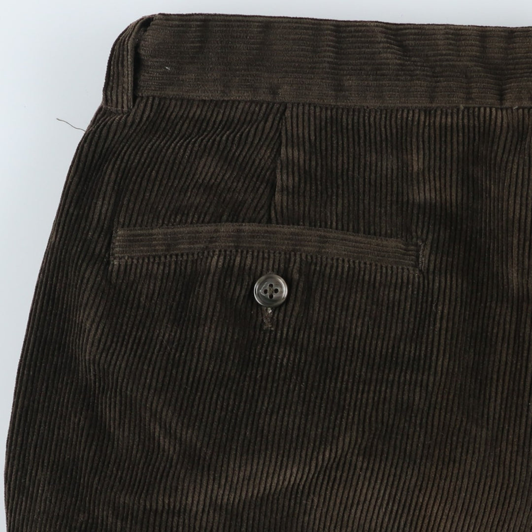 Brooks Brothers Men's Corduroy Pants, Size W33 cotton Khaki type sage green Vintage Second Hand