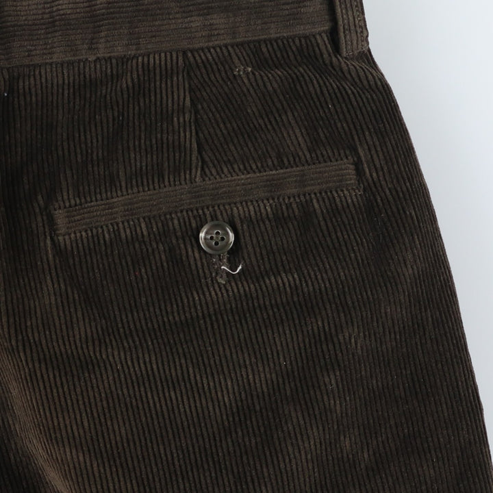 Brooks Brothers Men's Corduroy Pants, Size W33 cotton Khaki type sage green Vintage Second Hand