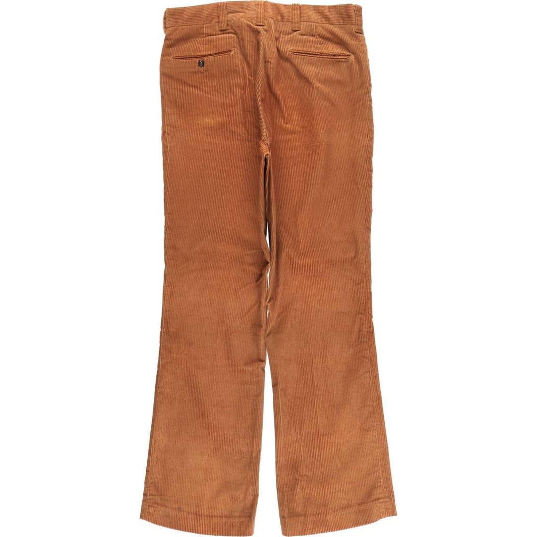 Vintage 1970'S Levi's STA-PREST flare-cut corduroy pants, men's size W34. unclear orange type Vintage Second Hand