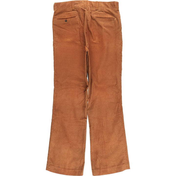 Vintage 1970'S Levi's STA-PREST flare-cut corduroy pants, men's size W34. unclear orange type Vintage Second Hand