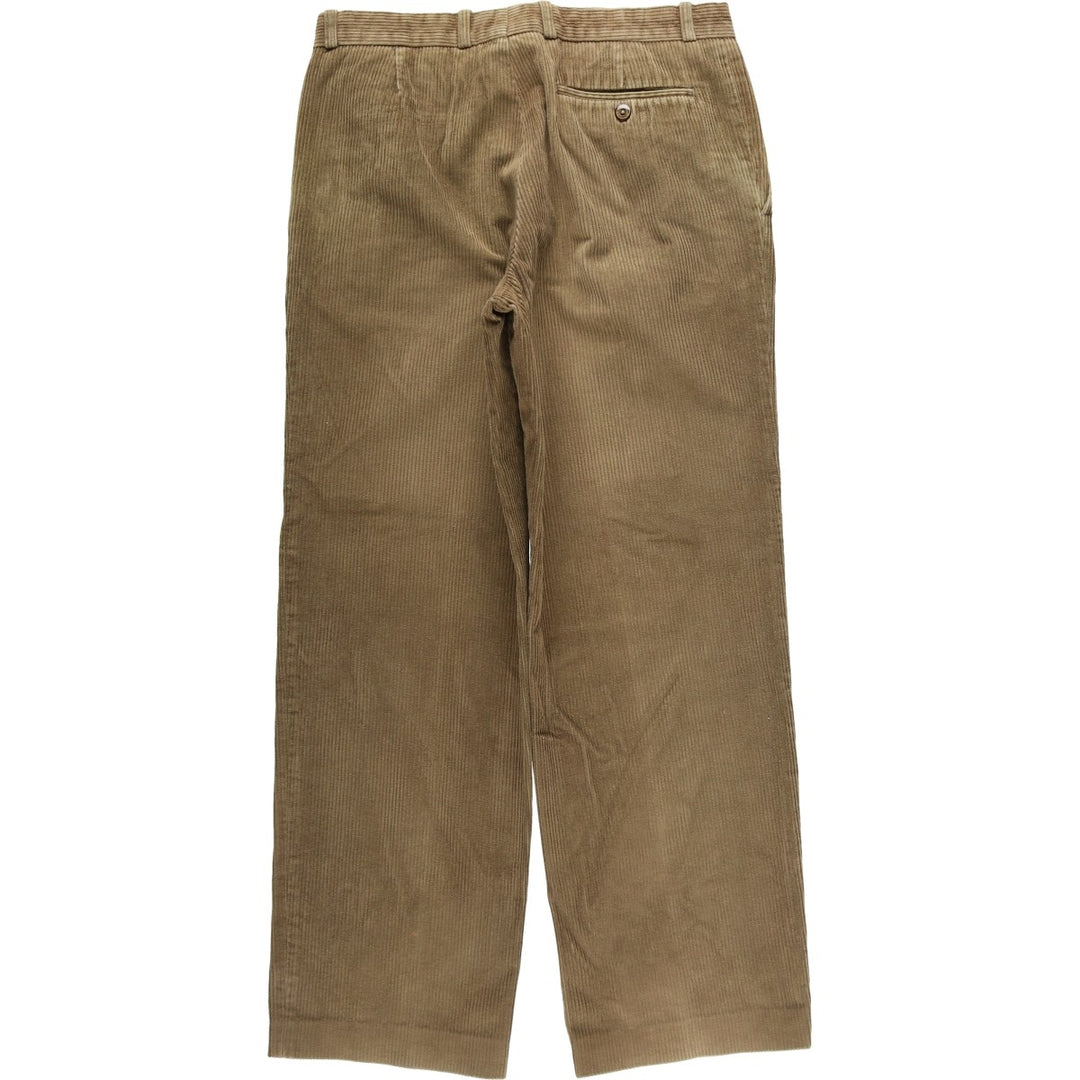 Two-pleat corduroy pants for men (size W31) cotton brown type Vintage Second Hand