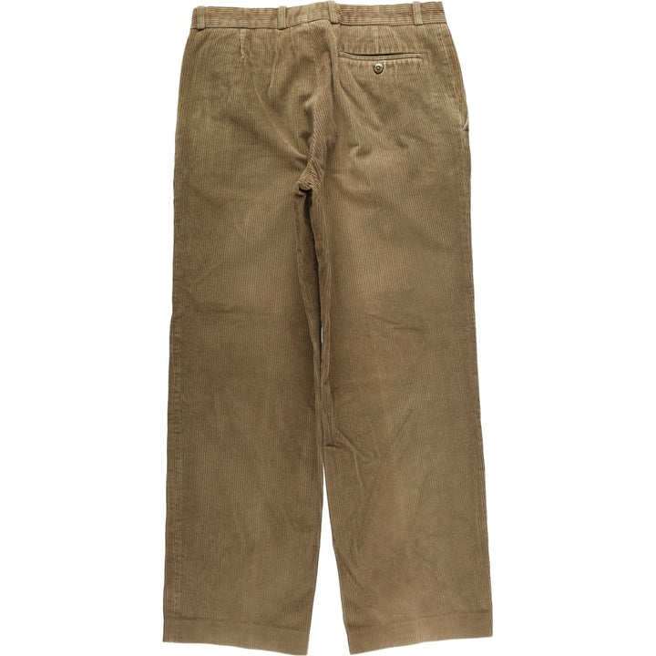 Two-pleat corduroy pants for men (size W31) cotton brown type Vintage Second Hand