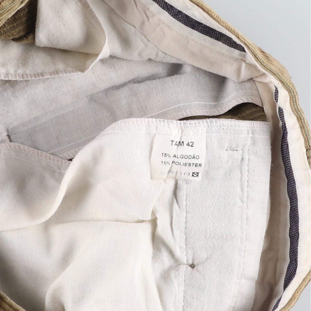 Two-pleat corduroy pants for men (size W31) cotton brown type Vintage Second Hand
