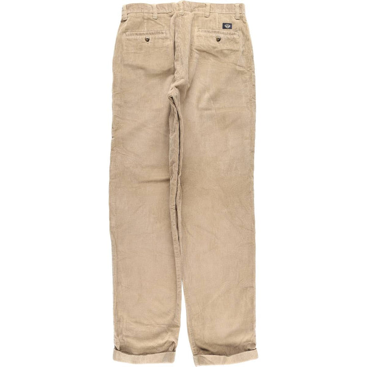 Dockers Khakis Relaxed Fit Wide-Rided Two-Pleated Corduroy Pants, Men's Size 33 cotton Beige type Vintage Second Hand