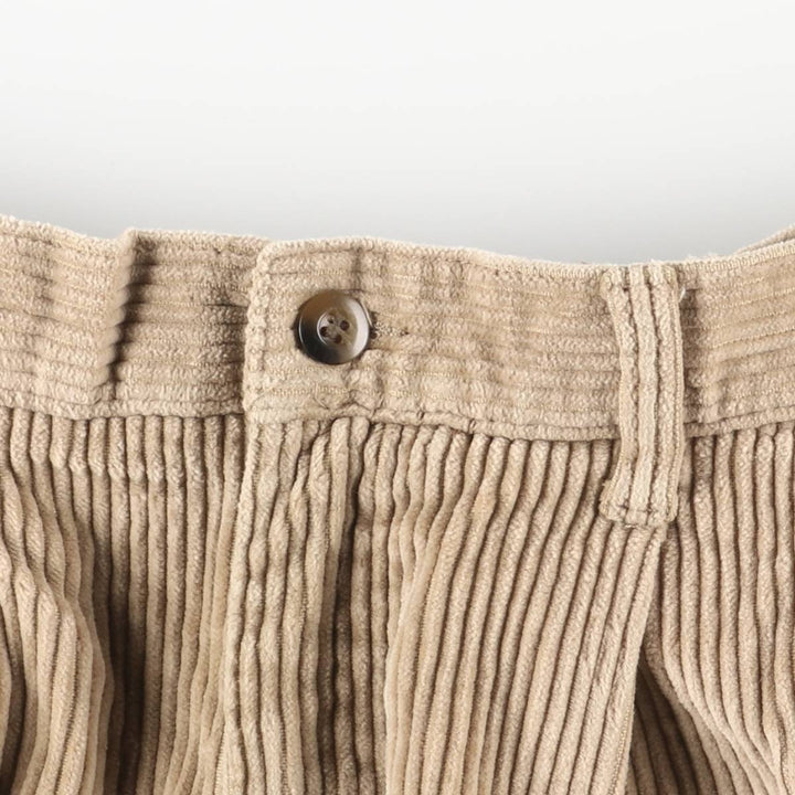 Dockers Khakis Relaxed Fit Wide-Rided Two-Pleated Corduroy Pants, Men's Size 33 cotton Beige type Vintage Second Hand